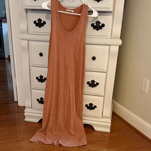 Double Zero Sleeveless Brown Maxi Dress